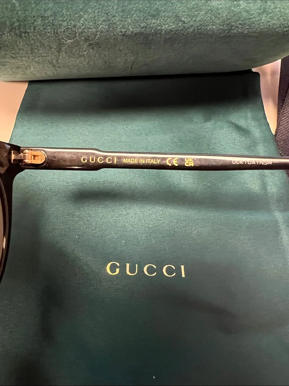 Gucci Black Round Women’s Sunglasses with Black Lenses